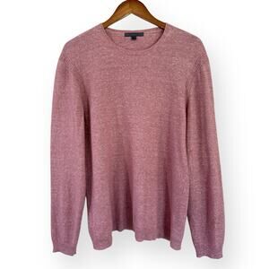 John Varvatos Collection Sweater Men's M Heathered Pink Cashmere Linen Blend